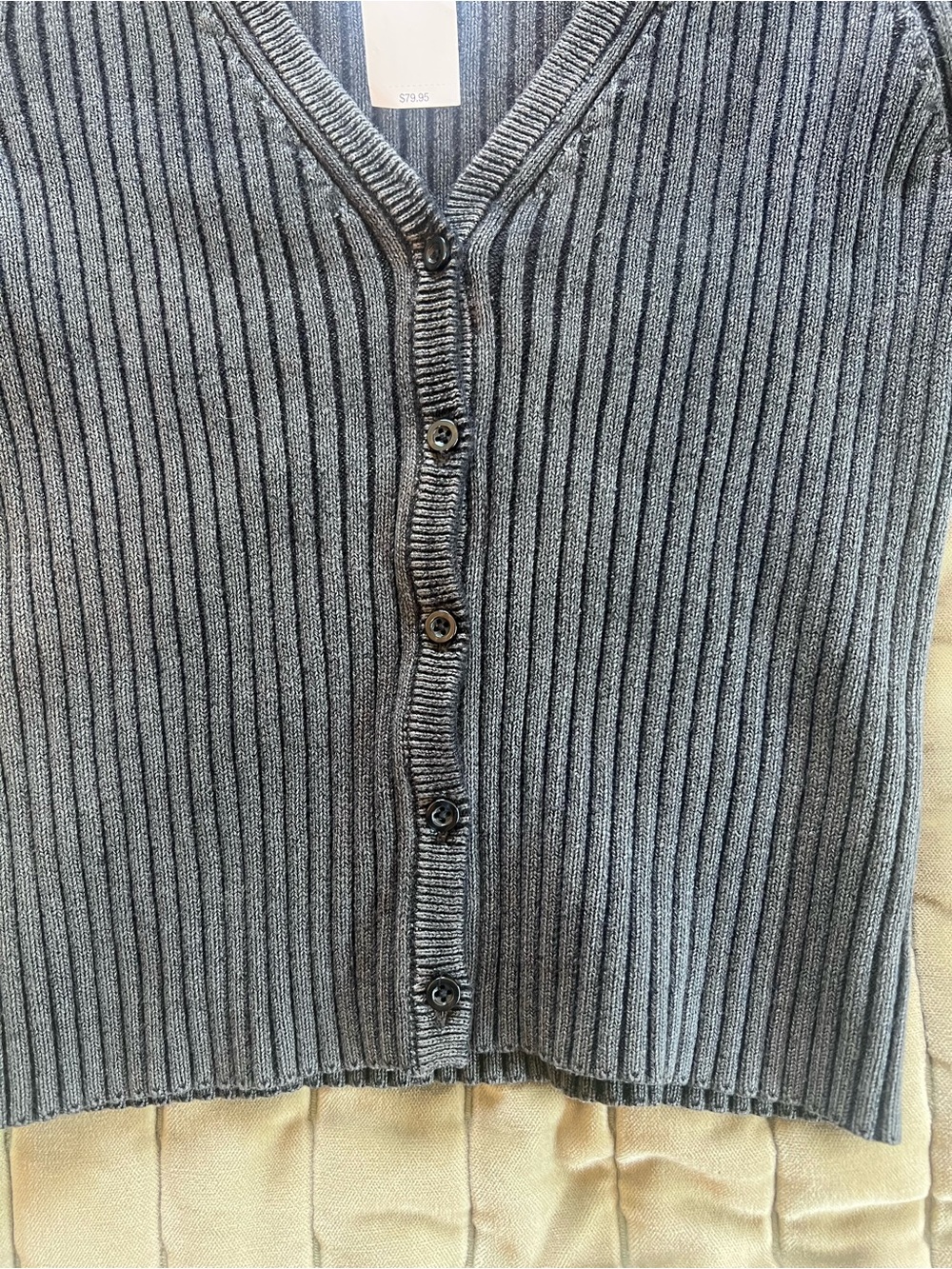GAP Plaited Ribbed Crop Cardigan - Picture 5 of 6